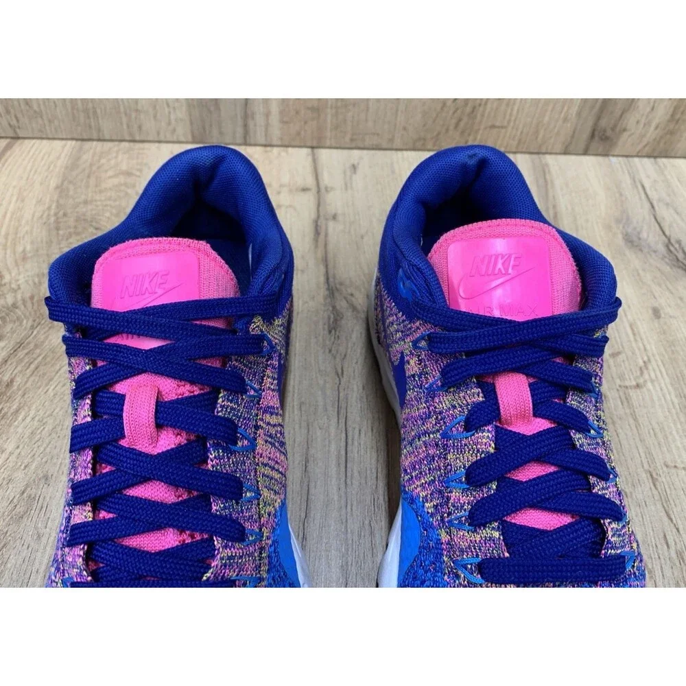Nike Women Air Max 1 Ultra Flyknit Running Shoes Photo Blue Rose Blast Size 7.5 - Picture 8 of 16
